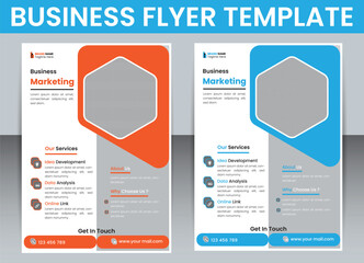 Obraz premium Business Flyer Template Design,Graphic Design Layout With Triangle 