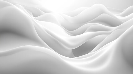 Abstract White Curving Landscape