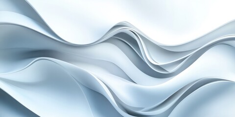 Fototapeta premium Abstract White and Grey Wavy Pattern