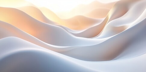 Abstract White and Orange Wave Pattern