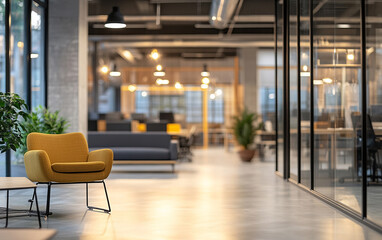 motion blur background of modern office interior design contemporary workspace for creative business defocus long exposure shake jerk
