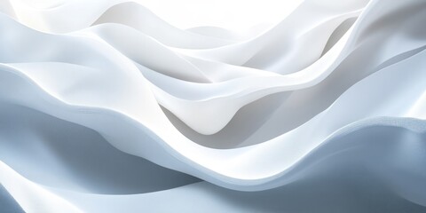 Obraz premium Abstract White and Blue Wavy Surface with Textured Detail