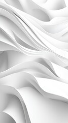 Fototapeta premium Abstract White Curved Lines and Shapes in a 3D Rendering