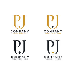 luxury letters PJ jewellery fashion monogram