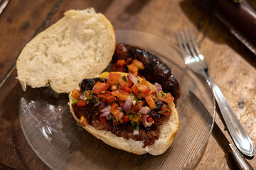 argentine choripan sandwich