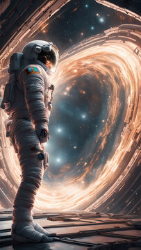 astronaut in the space