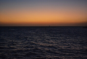 Fototapeta premium a sunset in the Caribbean Sea on the island of Curacao