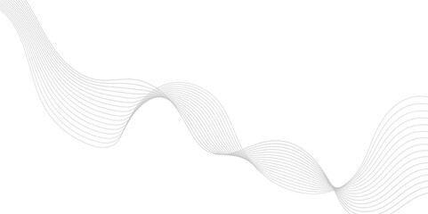 Abstract wave blend lines on transparent background. Design for banner, wallpaper, background and many more. Undulate Grey Wave Swirl, frequency sound wave, twisted curve lines with blend effect.	