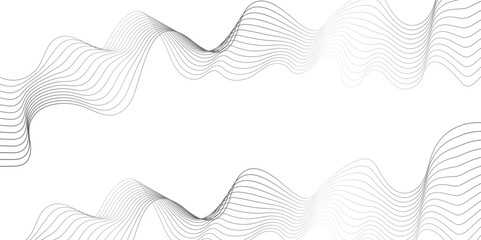 Abstract wave blend lines on transparent background. Design for banner, wallpaper, background and many more. Undulate Grey Wave Swirl, frequency sound wave, twisted curve lines with blend effect.	