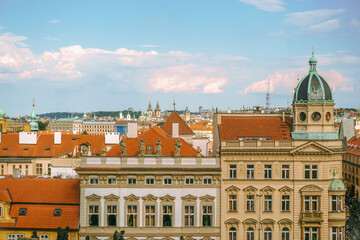 High angle view of townscape against sky