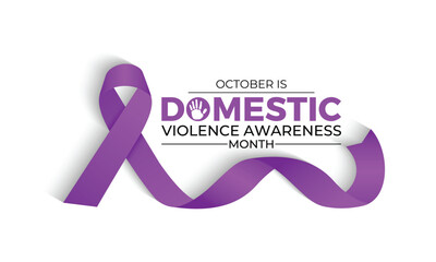Domestic Violence Awareness Month. Banner poster, flyer and background design template. Vector illustration