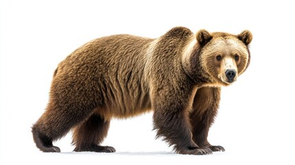 Fototapeta premium Brown Bear Isolated on a White Background