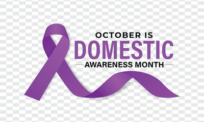 Domestic Violence Awareness Month. Banner poster, flyer and background design template. Vector illustration