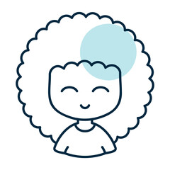 Avatar young sexy woman with african hairstyle