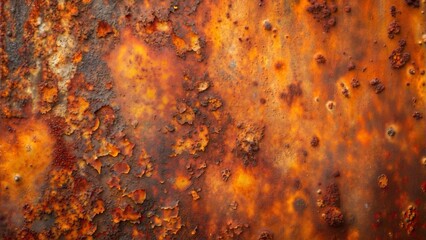 Rusty metal texture close-up, weathered and corroded surface, industrial background