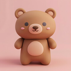 Obraz premium Bear cute adorable pastel color