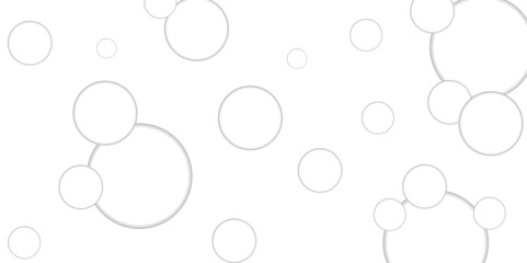 Abstract white geometric overlapping circle background with shadow. Vector circles template vector design. white background texture, Xmas, backdrop, lights, wallpaper design.	