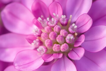 Candytuft Flower: Beautiful Pink Macro Background of Iberis Umbellata