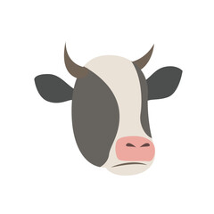 Stylized Cow Head Vector Graphic Design