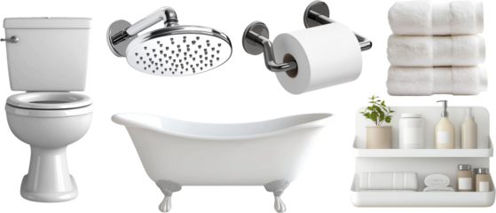 set of bathroom accessories
