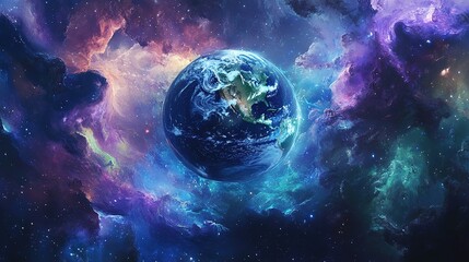 Fototapeta premium Planet earth in space