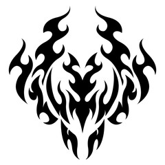 Flaming Phoenix Emblem Tattoo