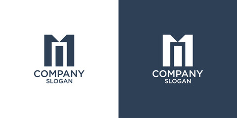letter m abstract monogram logo vector design