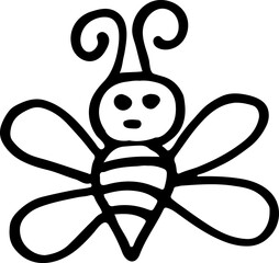 stylized black and white images of various animals, hand-drawn