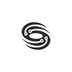 vortex logo connected universe digital vector graphic