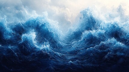 Turbulent Ocean Waves Background