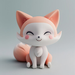 Obraz premium Fox cute adorable pastel color
