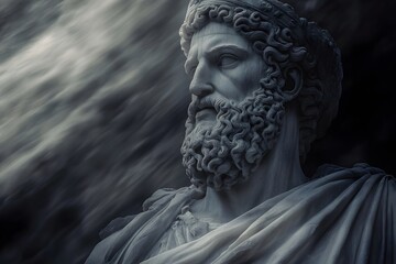 Zeus-Statue von Phidias mit dramatischen Lichteffekten