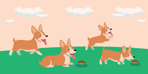 Cute Dogs Showcasing a Variety of Playful Poses