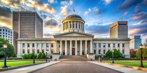Obraz premium Statehouse in Columbus, Ohio , government building, architecture, historical, Ohio State Capitol, landmark, dome