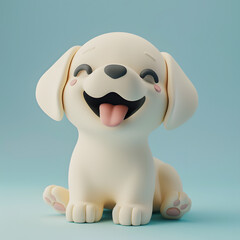 Labrador Retriever Dog cute adorable pastel color