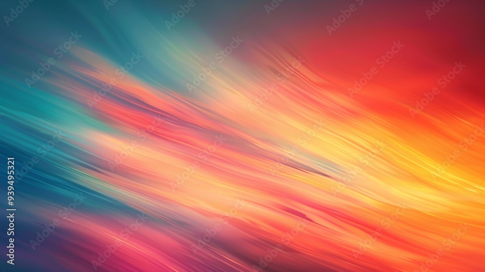 Wall mural This image features dynamic, vibrant streaks of color, creating a mesmerizing and energetic abstract effect.