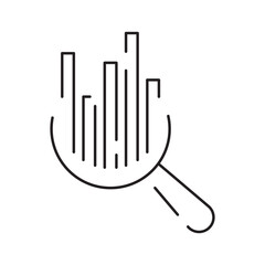 Editable vector pack of analysis line icons. Business and data or finance chart report. Signs analysis thin line icon