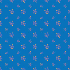 Hand drawn small flowers seamless pattern design in background
