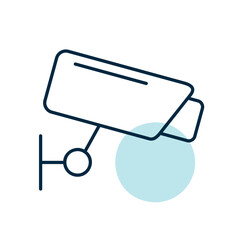 Cctv camera vector icon on white background