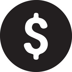 dollar  icon currency or dollar symbol flat icon for apps and websites