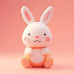 Obraz premium rabbit cute adorable pastel color