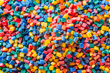 Plastic polymer color pigment granules industrial.