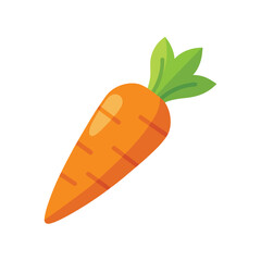 Carrot vector illustration on white background, Fresh vegetable isolated, Whole carrot vector illustration, Cartoon drawing of whole carrot isolated on white background. Food, nutrition, diet concept