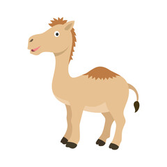 Detailed Camel Vector Illustration in Desert Setting