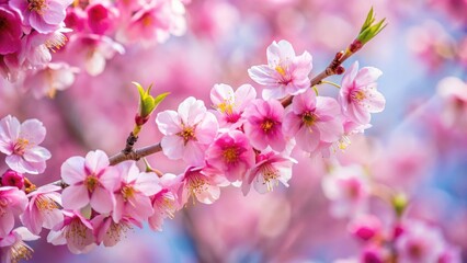 Pink cherry blossom flower blooming in spring , nature, Sakura, Japan, symbol, beauty, petals, delicate, pink, tree, blossom