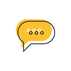 chat icon vector illustration. chat symbol isolated on white background