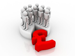 
3d illustration Pound Currency Symbol with business network