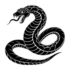 Fototapeta premium Snake silhouette. 