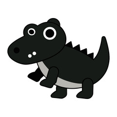 Fototapeta premium Cute character design of the crocodile