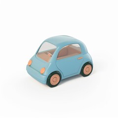 Car in 3D style on a white background
